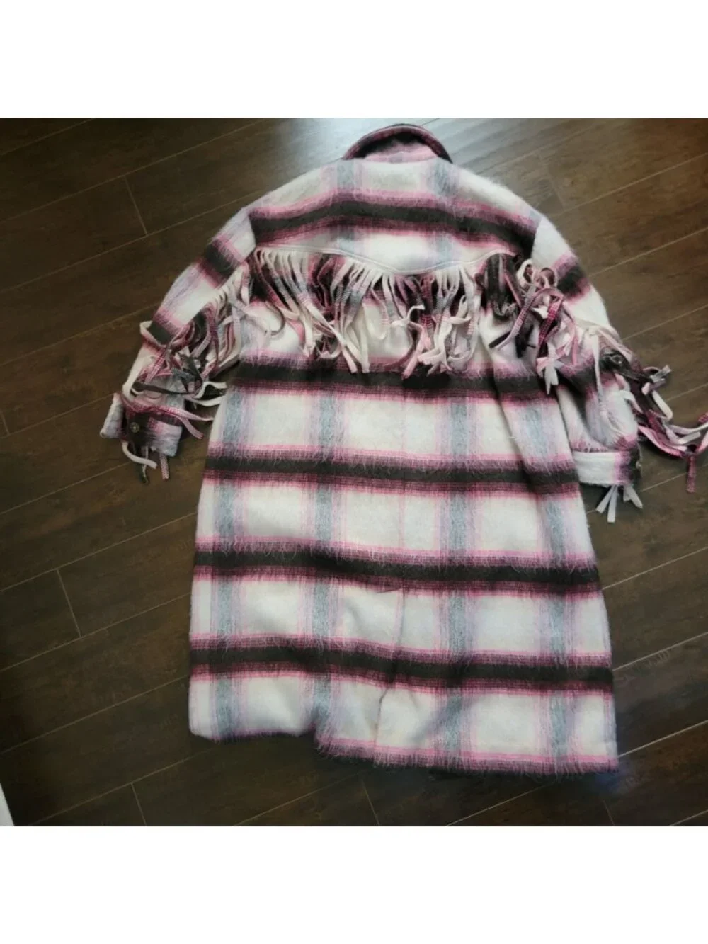 Free People Pressley Fringe Overcoat Country Western Boho Cottagecore Women XS S